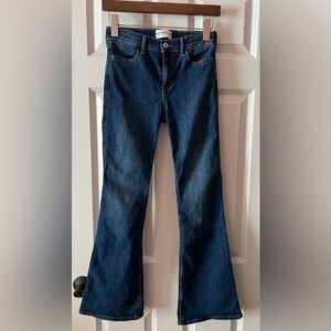 Girls Abercrombie kids high rise flare dark wash jean